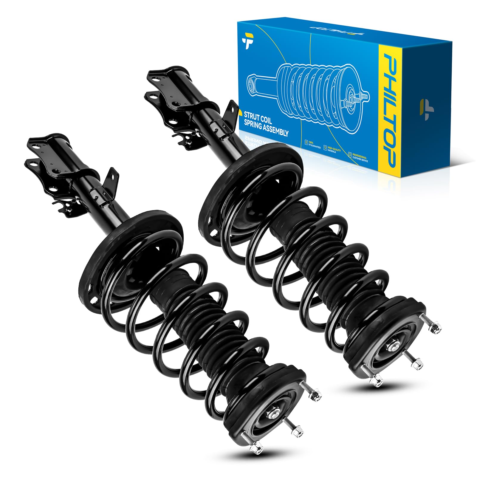 PHILTOP Rear Struts Assembly for 2004-2005 Avalon, 172455/172456 Complete Struts and Shocks Absorber Assembly,Quick Suspension Loaded Struts with Coil Spring