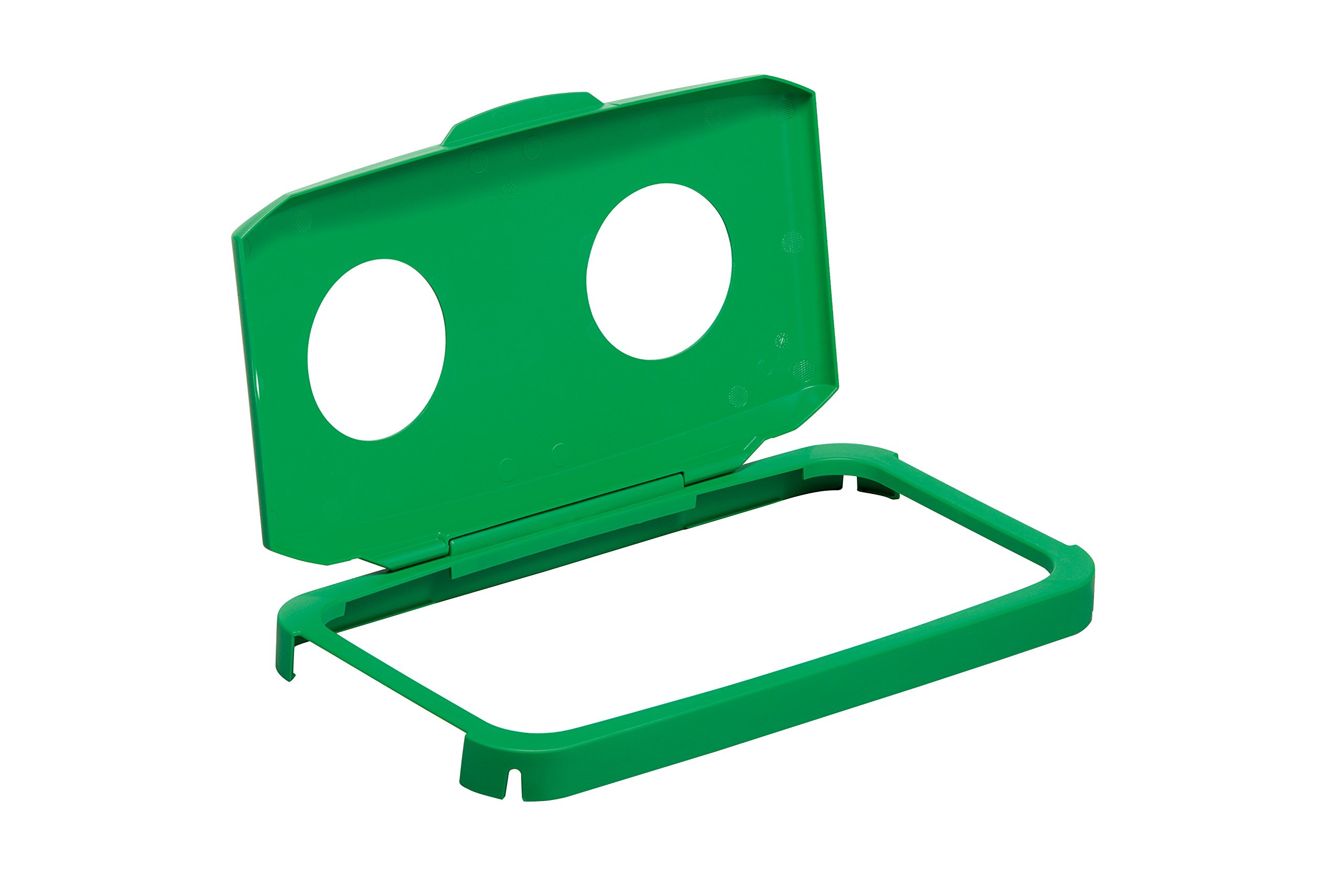 Durable DURABIN 60 Hinged Lid with Round Bottle Holes - Designed for DURABIN 60 Recycling Waste Bin - Green