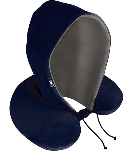 Amazon.com: Sealy, Infused-Gel Hooded Travel Pillow with Airflow