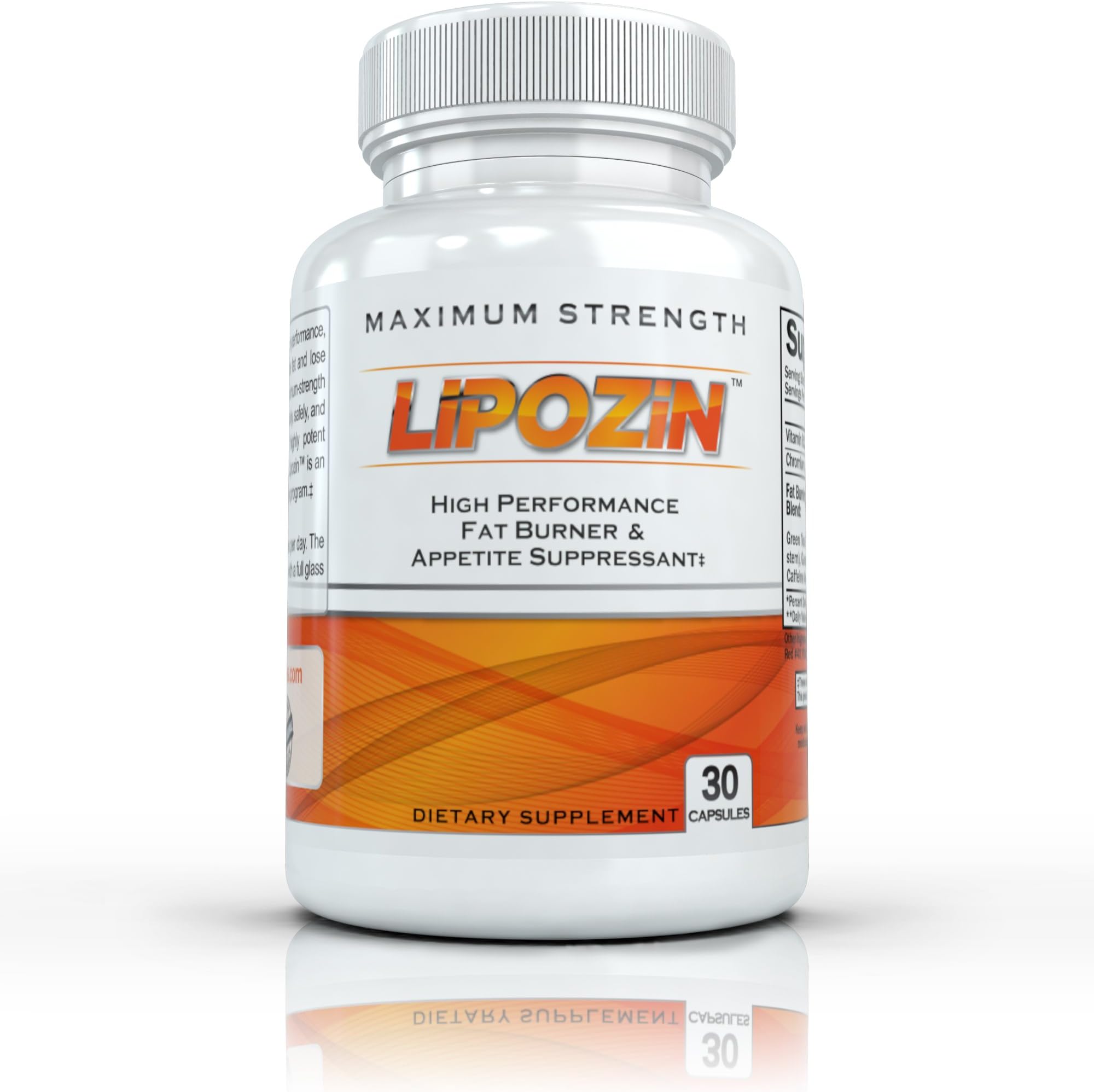 Best HARDCORE Energy Boosting Fat Burner: LIPOZIN High Performance Diet Pills
