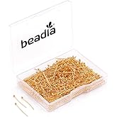BEADIA Ball Head pins Gold for DIY Jewelry Making 20mm 600pcs