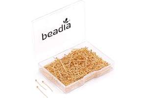BEADIA Ball Head pins Gold for DIY Jewelry Making 20mm 600pcs