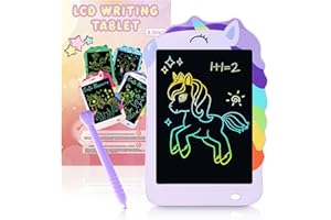 Unicorn Toys LCD Writing Tablet for Girls Kids,Colorful Toddler Drawing Tablet for Educational Baby Girl, Doodle Board Pad To