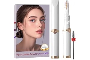 BUV Heated Eyelash Curler - 2 in 1 Clip-Type Eyelash Curlers - Electric Eyelash Curler Rechargeable for 24H Long Lasting, 3 Heating Modes, 8S Fast Heating, Makeup Tool Gifts for Women Girls, White-EA