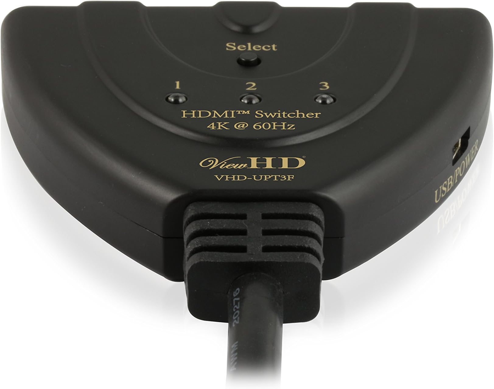 ViewHDUHD HDMI 3x1 Pigtail Switch | HDMI v2.0 | 4K @ 60Hz / 60fps | HDR | HDCP 2.2 | 18 Gbps | Model: VHD-UPT3F