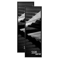 DOAI ART 12x36 Poster Frame 2 Pack, Black 12 x 36