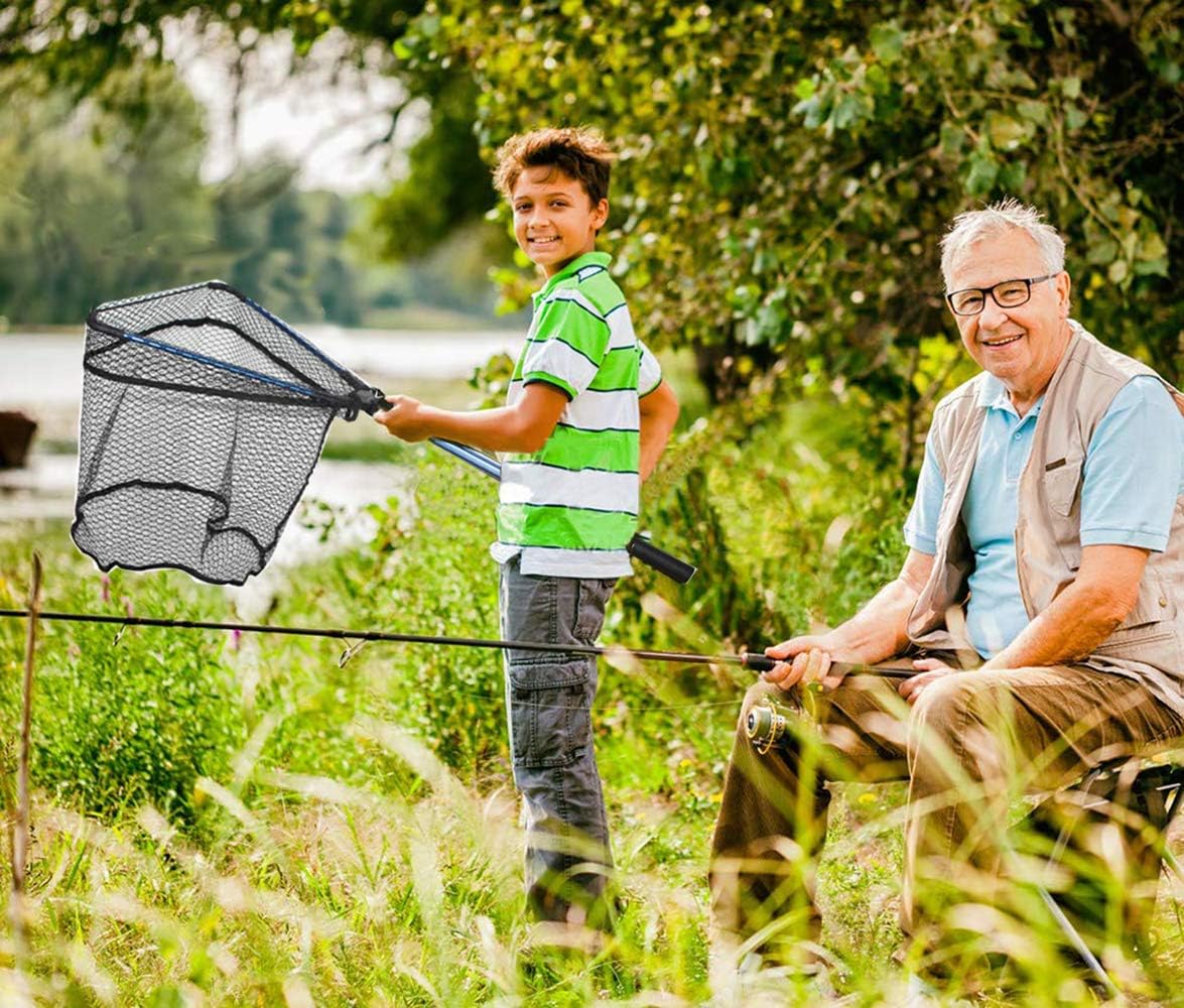 ZHENDUO OUTDOOR Fishing Net Fishing Landing Net Collapsible Telescopic Fishing Nets for Safe Fish Catching or Releasing with Fish Gripper Fishing Gear Tool Set : Sports & Outdoors