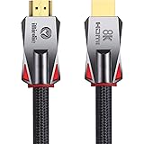 iBirdie 8K HDMI 2.1 Cable 6 Feet 8K60hz 4K120hz 4K144hz HDCP 2.3 2.2 eARC ARC 48Gbps Ultra High Speed Compatible with Dolby V