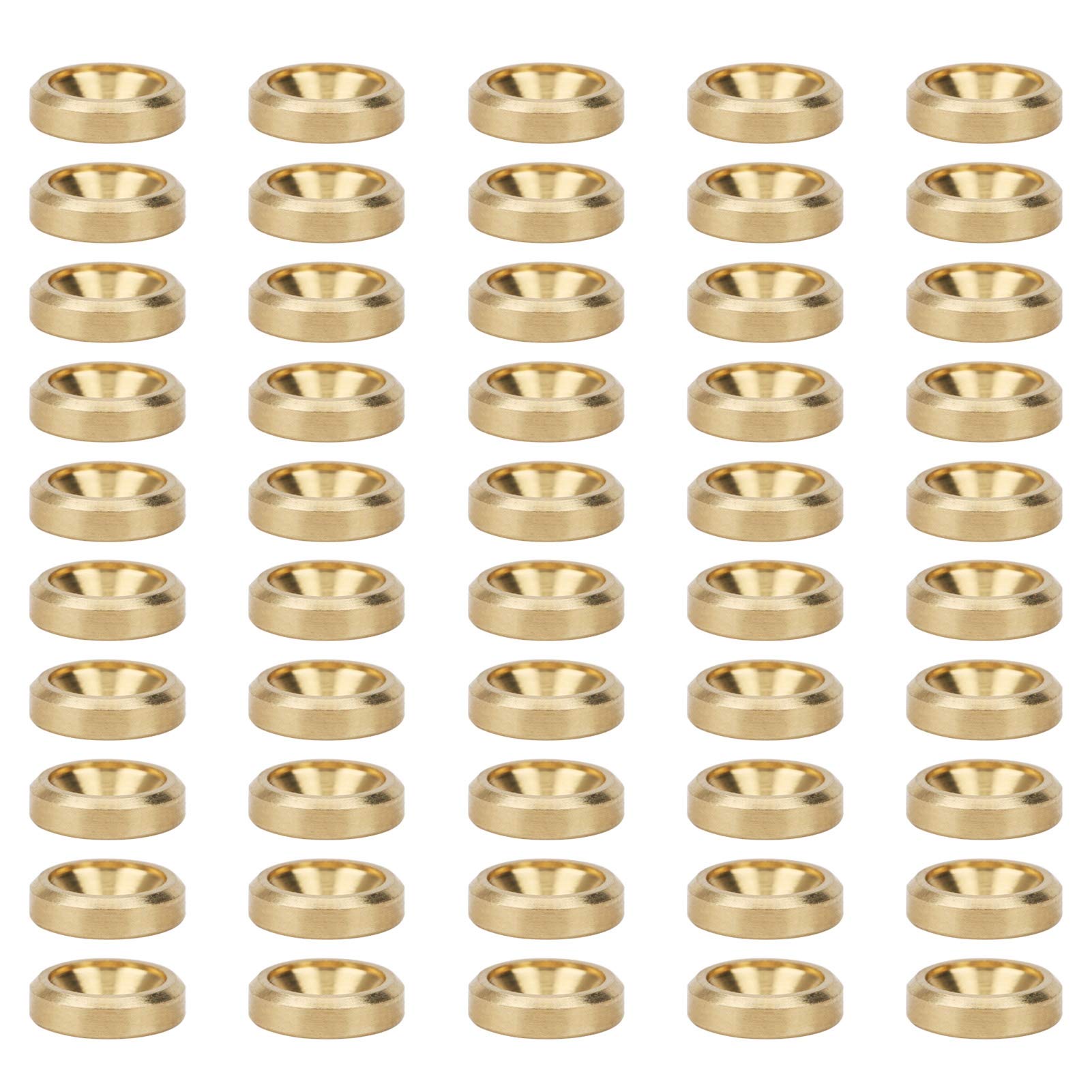 50pcs M3 Countersunk Washers Pure Copper Flat Head Screw Washers for Wood Metal Projects (50 Pack)