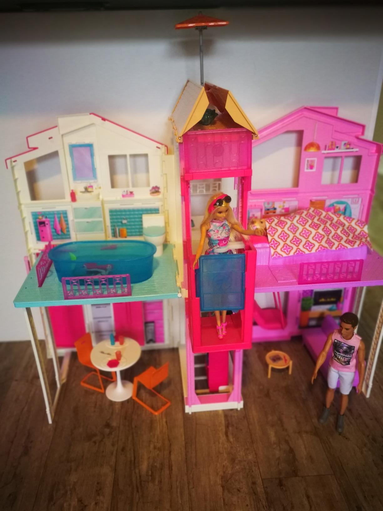 barbie 3 story house with pop up umbrella lacarna