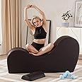 Yoga Chair, Yoga Chaise Lounge Chair Indoor, Yoga Chairs for Adults Exercise, Stretching, Relaxation, Ergonomic Design, Tantra Chair for Bedroom Living Room