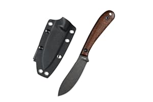 SDOKEDC Knives DC53 Steel Tactical Fixed Blade Knife Micarta Handle with kydex sheath for Men EDC Outdoor Camping Survival Hunting (Black+Micarta)