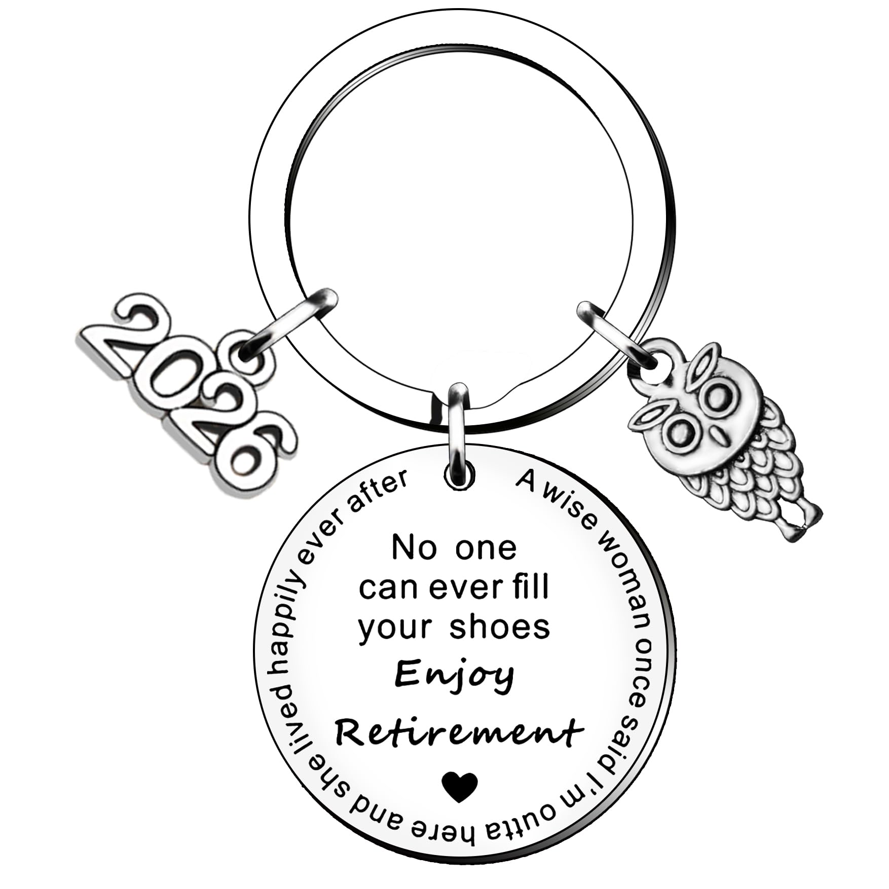HULALA Funny 2026 Retirement Gifts For Women Colleague Nurse Teacher Mentor Tutor Staff Friends Leaving Going Away Goodbye Farewell Keyring Keychain