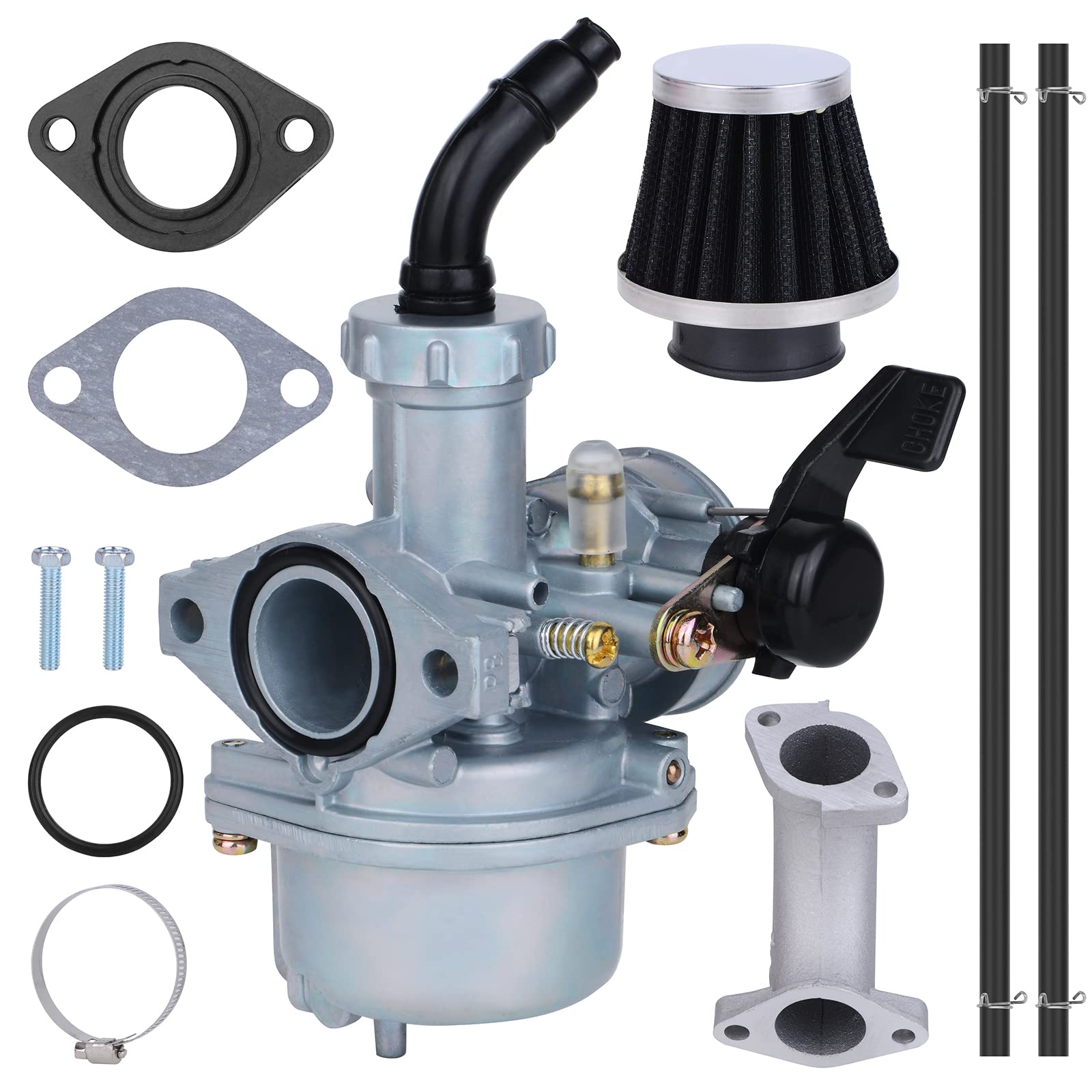 Photo 1 of Snlazp PZ22 Carburetor fits for 110cc 125cc Dirt Bikes Pit Bike Monkey Scooter ATV Quad Go Karts 22mm most Chines brand with Air Filter