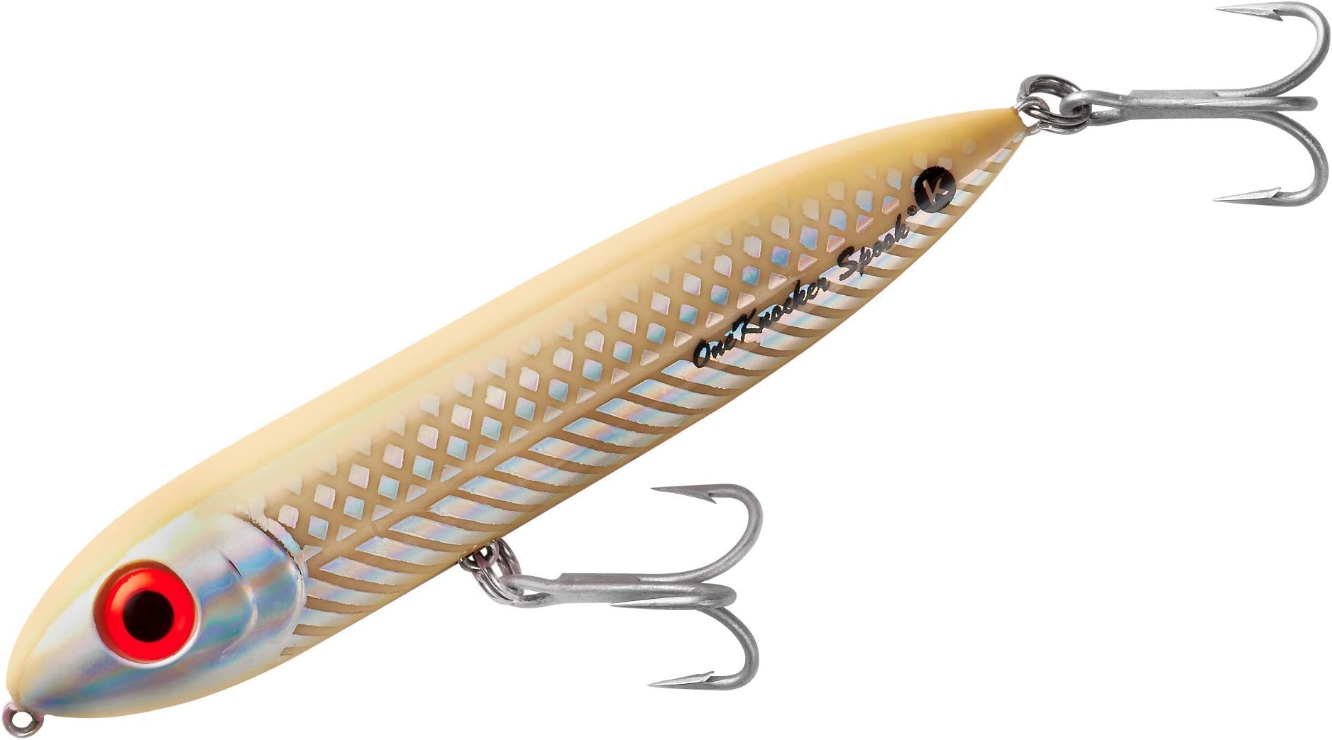 HeddonOne Knocker Spook Topwater Fishing Lure for Saltwater and Freshwater, 4 1/2 Inch, 3/4 Ounce