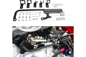 PARFYTER 304147 EZ EFI Cable Mount Kit Carburetor Throttle Cable Mount for GM 700R4 transfer Black,Automatic Transmission TV Cables Transmissions Throttle Bracket
