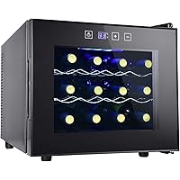 12 Bottle Wine Cooler Refrigerator- Freestanding Wine Cellar for Red, White, Champagne or Sparkling Wine,Compressor Wine…