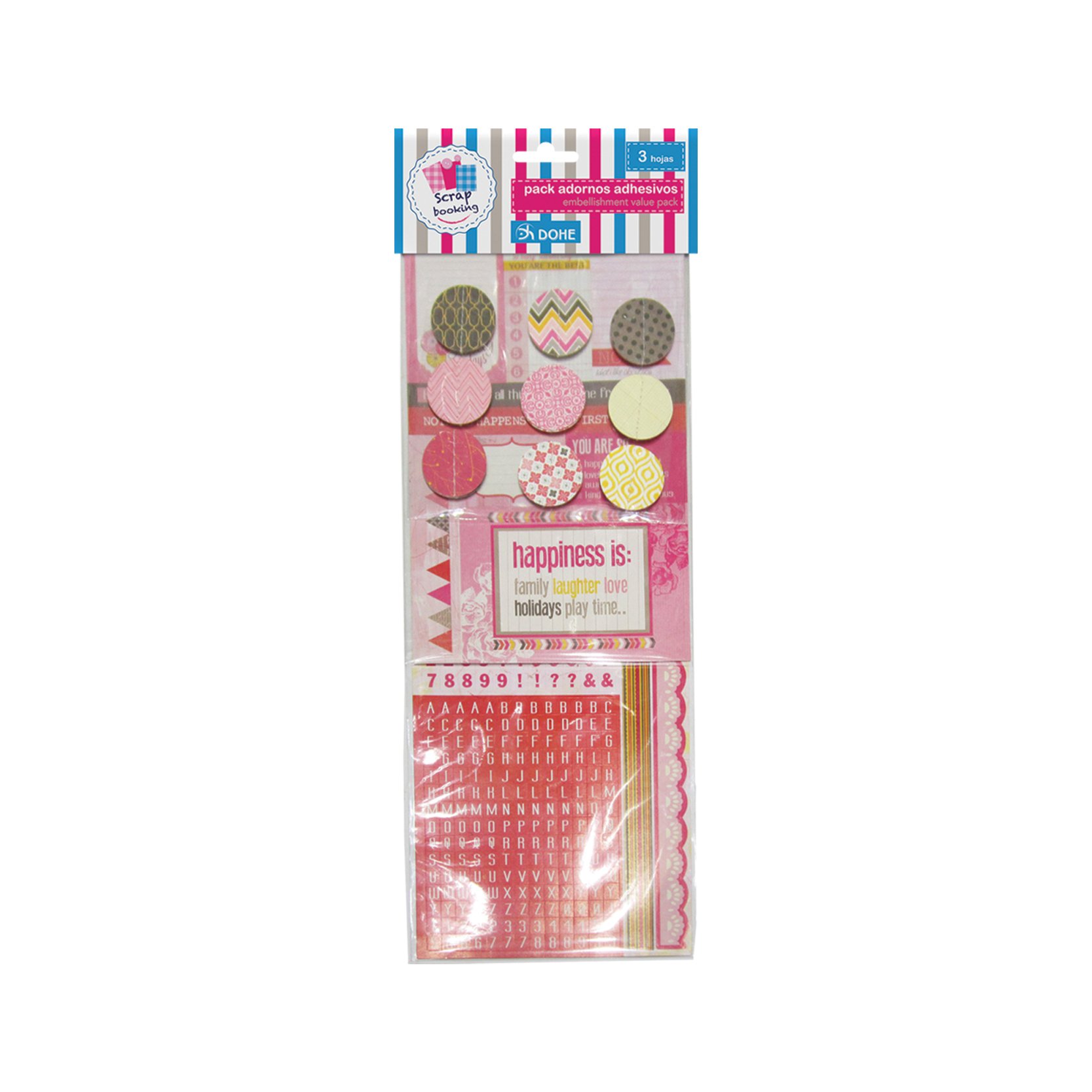 Dohe – Pack ENJOY, 3 Sheets of Trims Adhesives (18053)