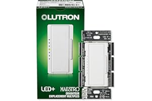Lutron Maestro LED+ Dimmer Switch | for Dimmable LED, Halogen & Incandescent Bulbs | Single-Pole or Multi-Location | MACL-153