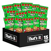 That's it. Fruit Crunchables (15 Pack) Apple Crisps healthy snacks for kids, Plant-Based, Non-GMO, Gluten-Free, No Sugar Added - Healthy Snack for lunch box 100% Natural Crunchy Fruit Snack