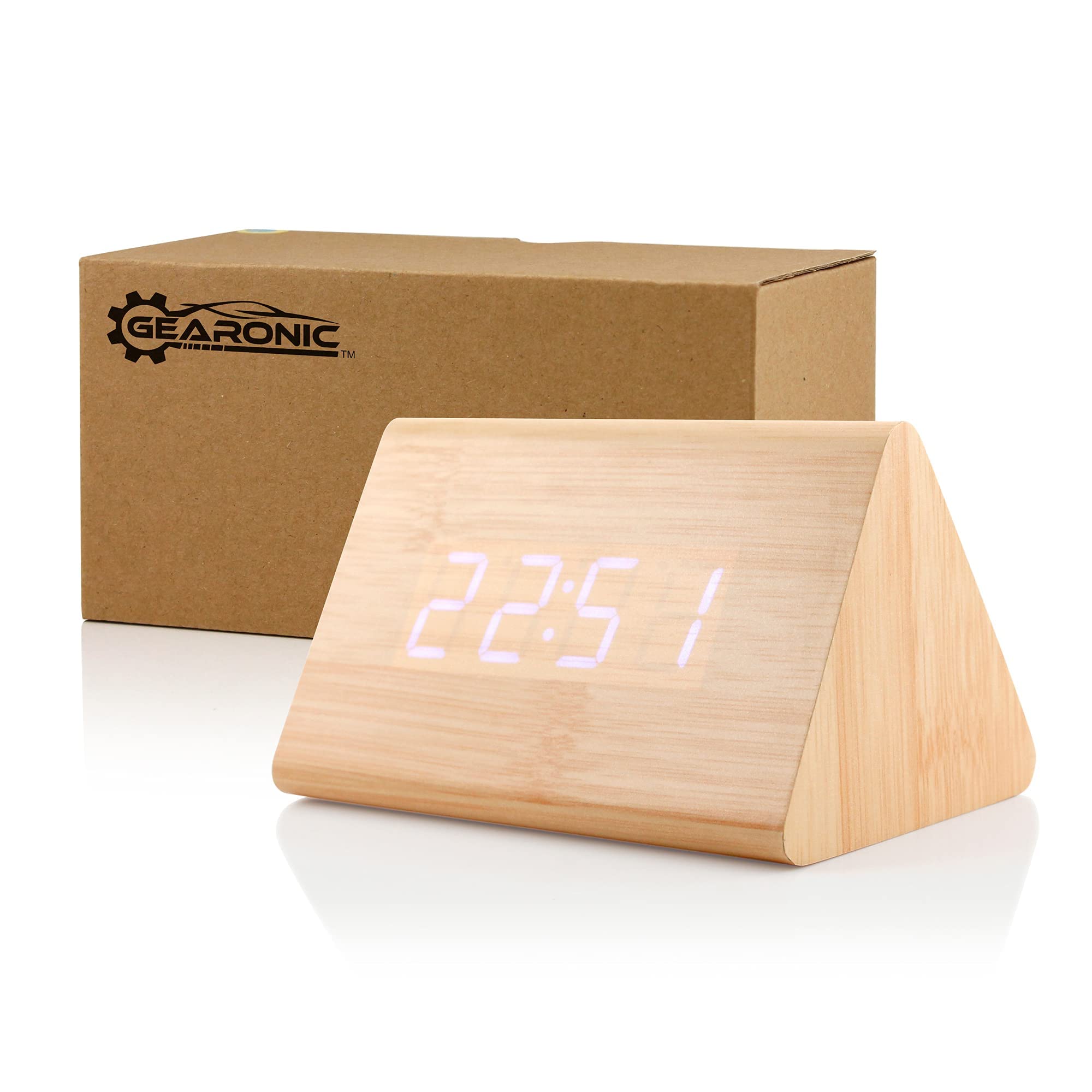 Mua GEARONIC Digital Alarm Clock Wooden Alarm Clock Wood Modern ...