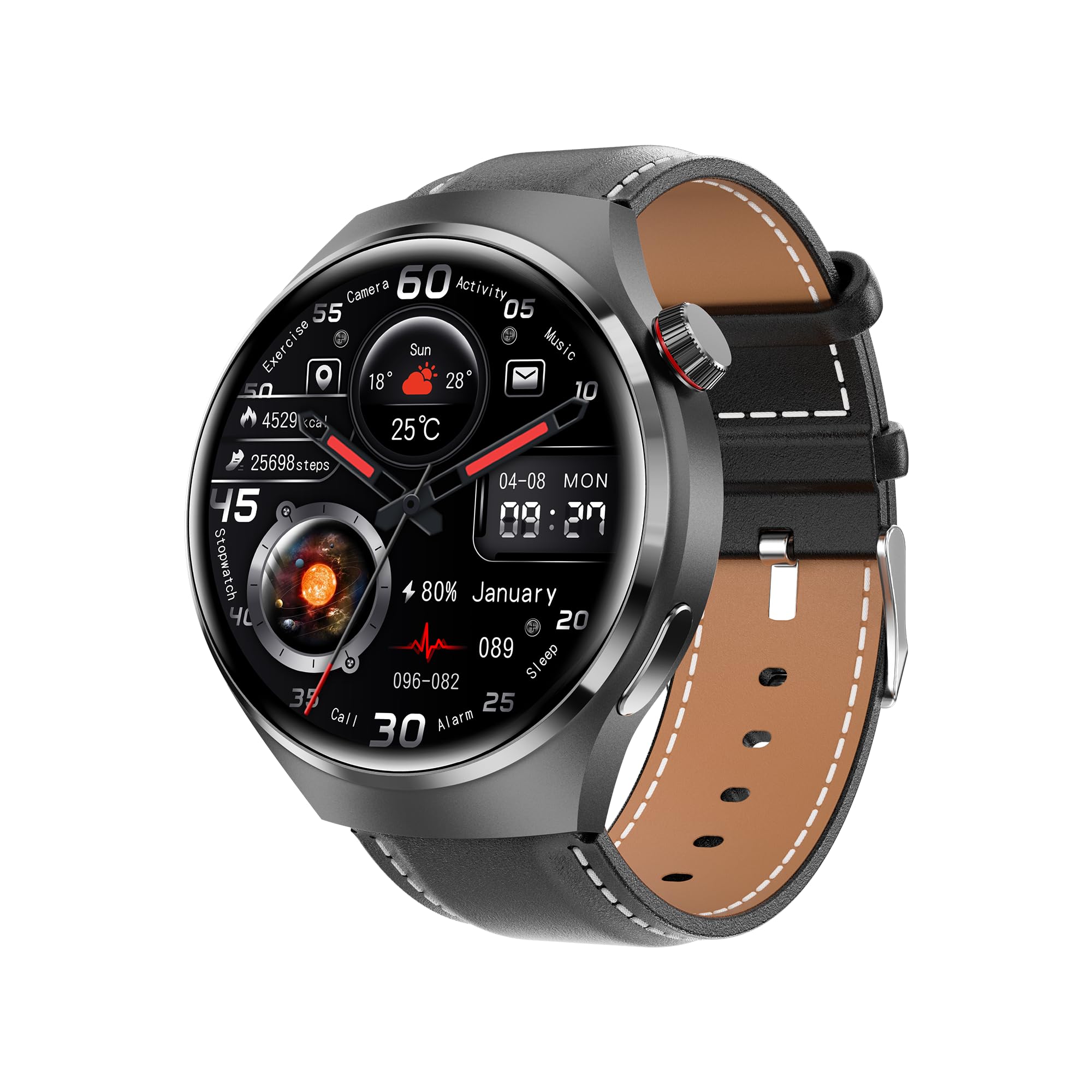 4BS GT4 Pro (Answer/Call) Smart Watches for Women, Men -Fitness Watch & Smartwatch with Heart Rate Monitor, Step Counter, Fitness Tracker Compatible with iOS & Android for Boys, Girls, Ladies (Black)