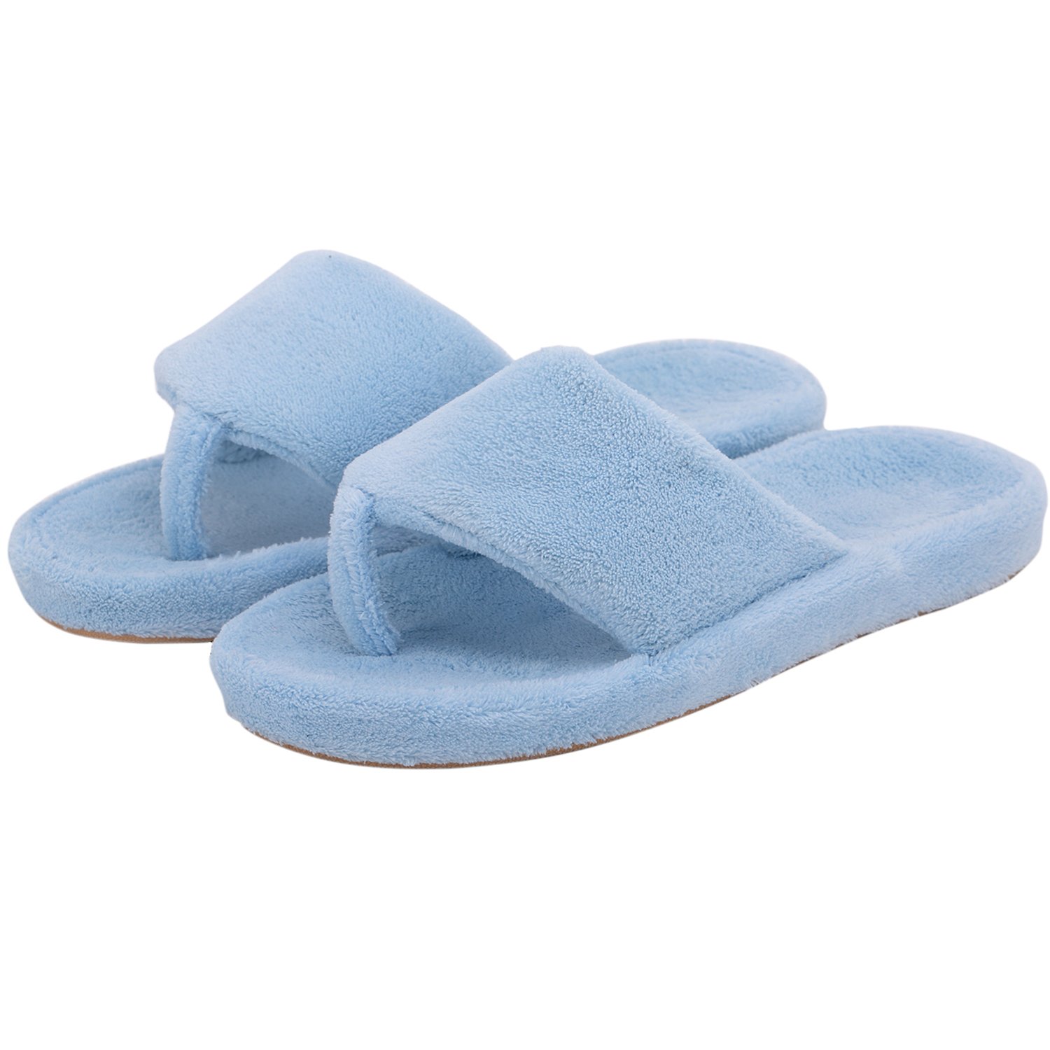 Amazon.com | Onmygogo Women Coral Fleece House Slippers with Arch Support, Flip-Flops Thong 