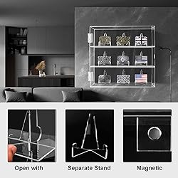 Acrylic Belt Buckle Display Case, Clear Wall Shadow