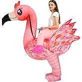 tasanor Inflatable Costume Adult,Ride On Flamingo Suit,Blow Up Halloween Costumes for Men/Women
