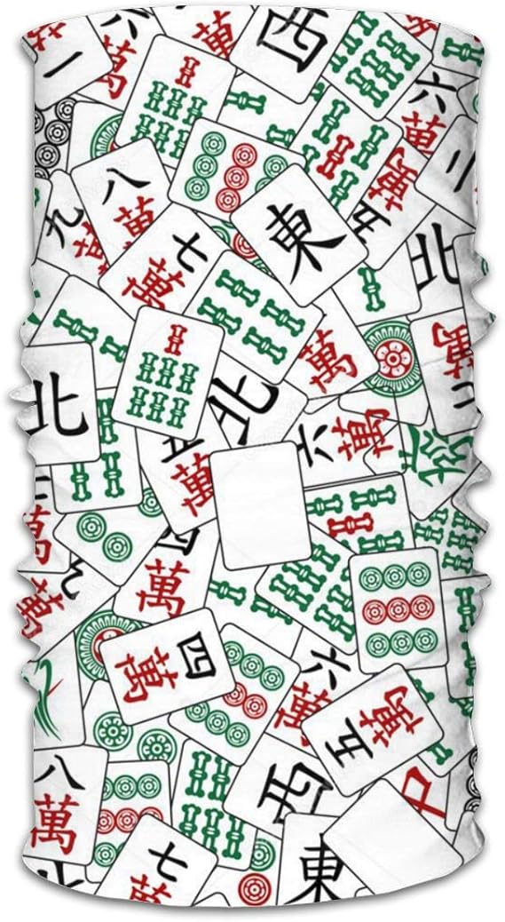 Mahjong Seamless Bandana Unisex MultiFunctional Neck Gaiter Shield