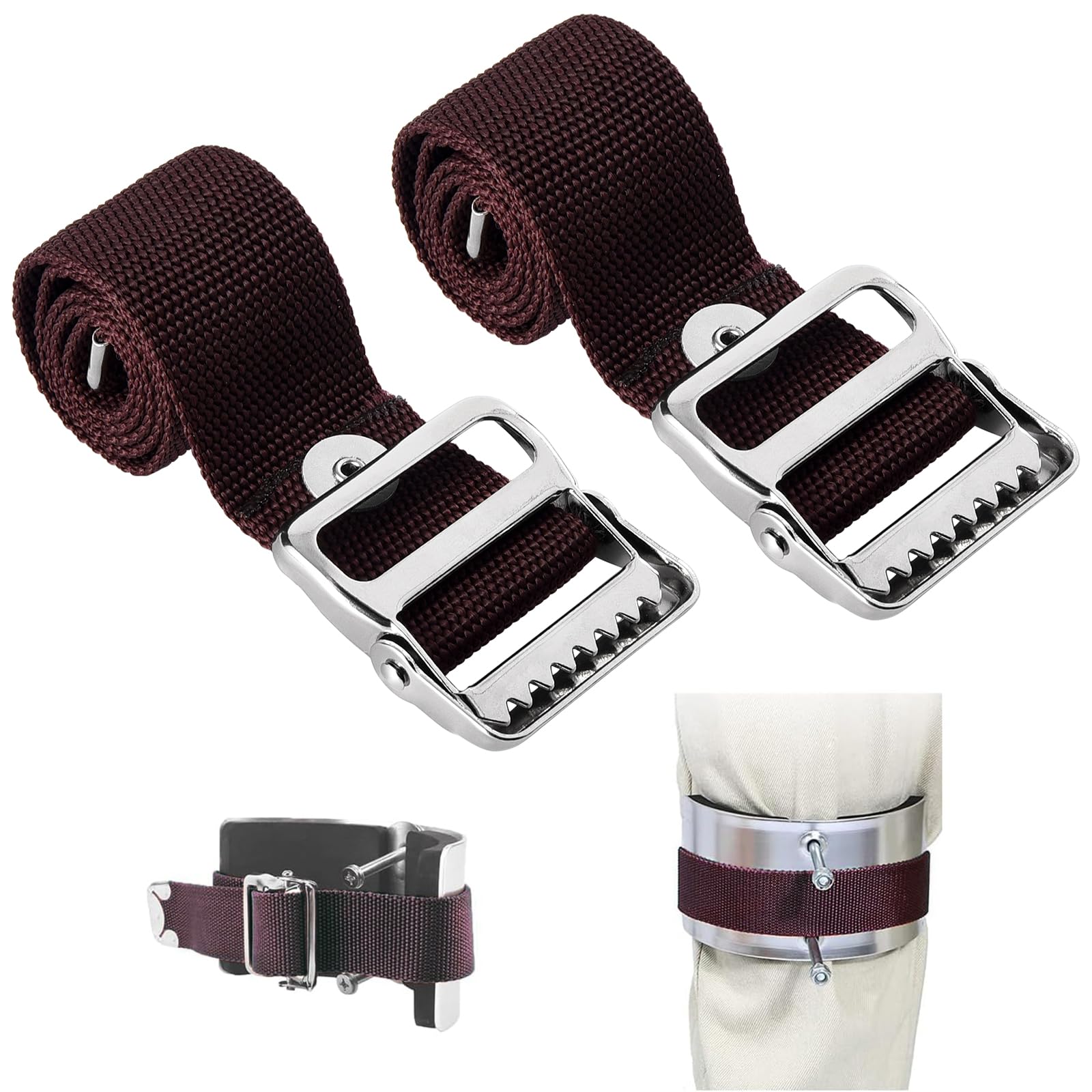 2PCS Drywall Stilts Straps, Nylon Adjustable Leg Band Straps Drywall Foot Band Straps Kit, Drywall Stilt Replacement Part Stilts Straps for Stilts for Home Improvement, High Wall Painting