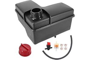 Tektall 36863 Fuel Tank For Tecumseh OH195EA, OH195EP, OH195SA, OH195XA, OHH45, OHH50, OHH55, OHH60, OHH65, OHSK55, and More Engine. W/ Fuel Line & Fuel Shut-Off Valve