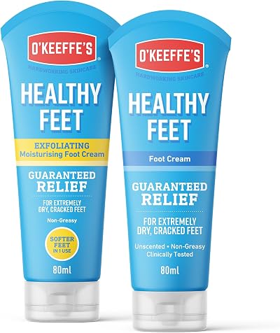 O'Keeffe's Healthy Feet Twin Pack 80ml Exfoliating & Original Foot Cream