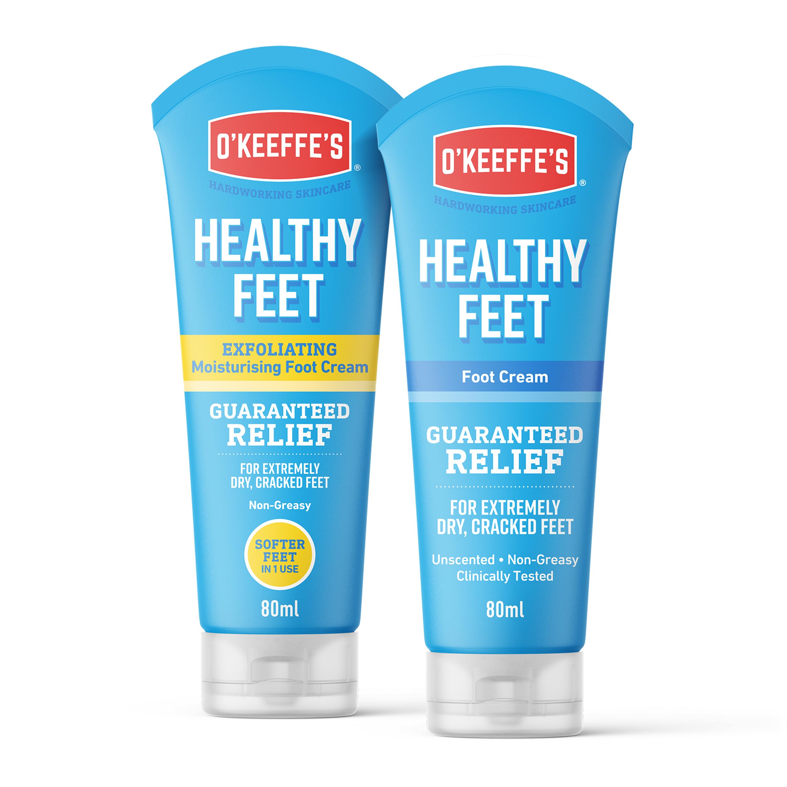 O'Keeffe's Healthy Feet 80ml & Healthy Feet Exfoliating 80ml (Twin Pack)