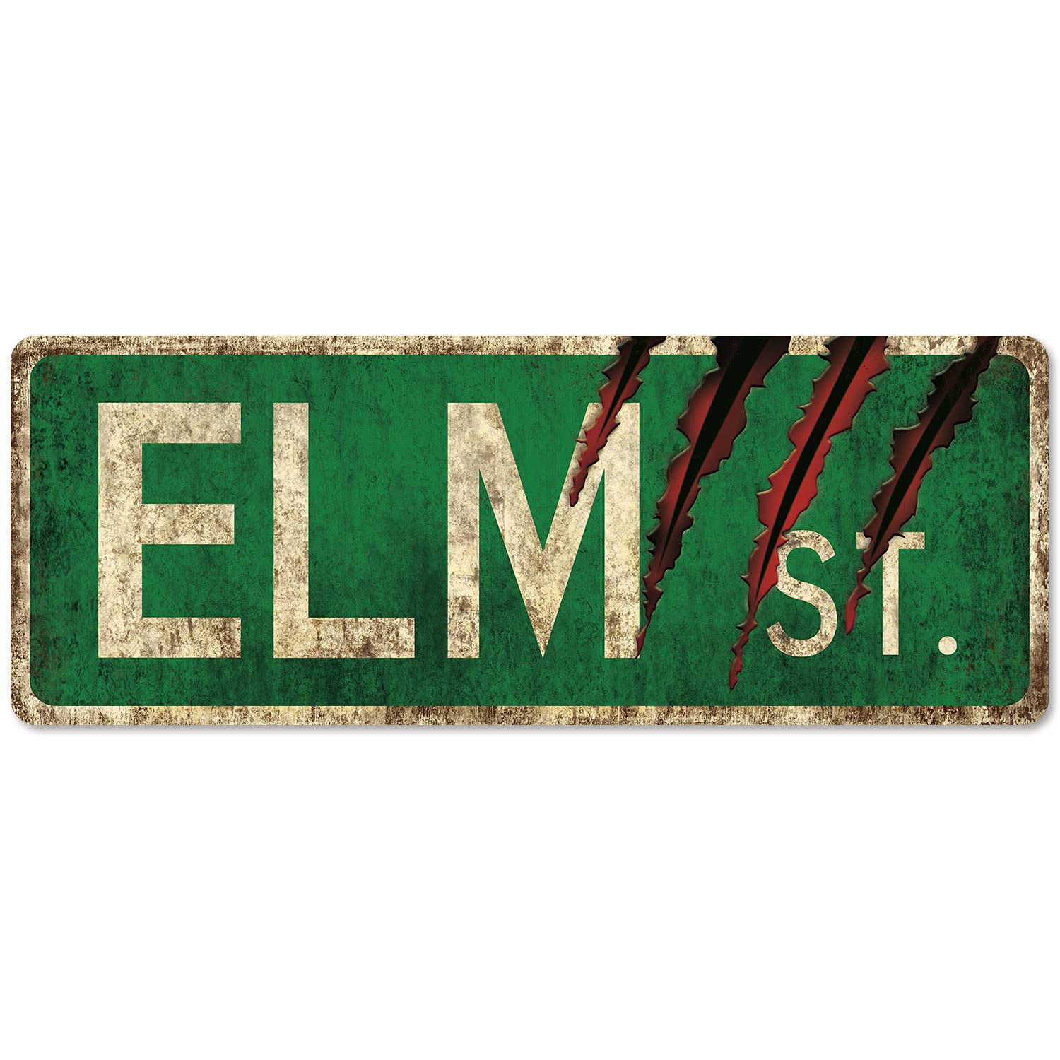 Photo 1 of *BENT** flinelife Elm Street Sign,16X6, Horror Street Sign Collection- Perfect For Horror Movie Lovers
