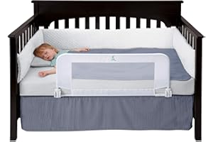 hiccapop Convertible Crib Bed Rail for Toddlers, Crib Rail Guard with Reinforced Anchor Safety
