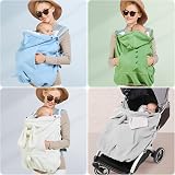 SONARIN Baby Carrier Cover Hooded Winter Warm Thick Windproof Pink Universal view 2