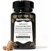 8800mg Shilajit, Maca Root, Ginkgo Biloba, Sea Moss, Ashwagandha, Panax Ginseng, Safed Musli &amp; Zinc| Boost Stamina &amp; Energy, 120 Capsules| 95 + minerals| All in One Herbal Supplement for Men &amp; Women