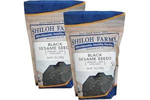 Shiloh Farms Organic Black Sesame Seeds - 12 Ounce Bag (Pack of 2)