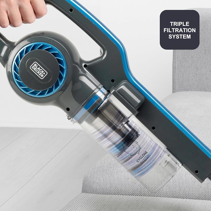 Aspirador de pó black + decker bxvms600e, 600 w, sem saco, cinza escuro