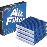 4-Pack Cabin Air Filters for Toyota Camry/Corolla/RAV4/Highlander/Sienna | for Toyota Tundra/4Runner/Prius,Lexus RX350 Replace#,Cabin Filter Automotive Replacement Air Filters Car Accessories
