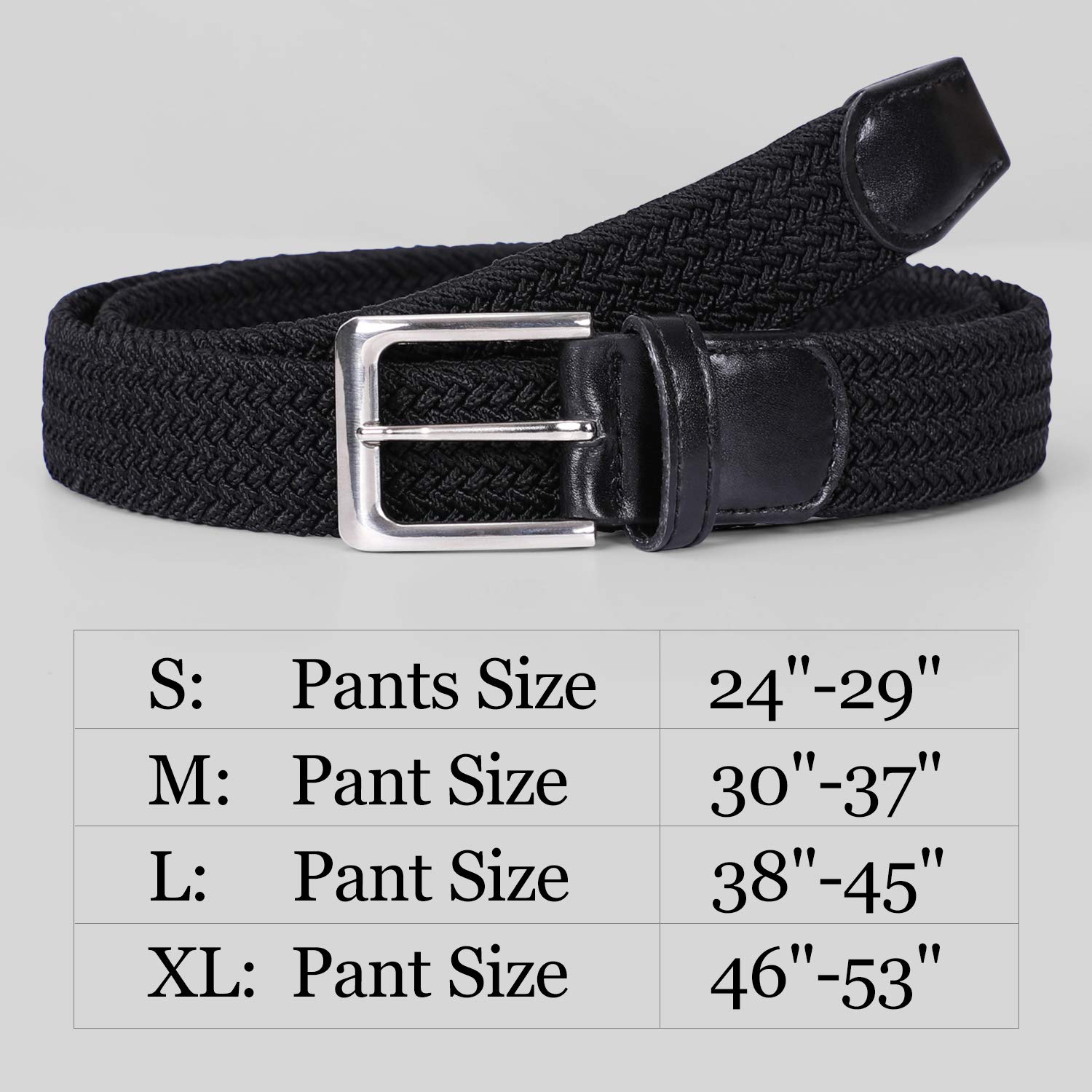 JasGood Geflochtene elastische Gürtel für Herren/Damen/Junior, Canvas Stretchgewebe gewebt Stretch mehrfarbige geflochtene Gürtel