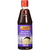 Lee Kum Kee Pure Sesame Oil (15 oz - 1 Pack), Gluten Free, Vegan, Kosher, Non-GE Ingredients, Delightful Aroma, Perfect for Marinades, Drizzling, Seasonings, and Stir-Frying