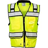 Kishigo Unisex High Visibility Reflective High Performance Surveyors Vest S5004