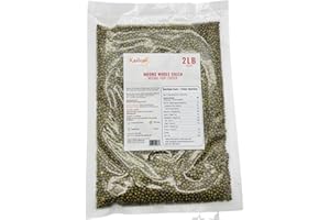 Kasturi Whole Green Moong Dal, Premium Mung Beans, Indian Origin Lentils (2 lbs/ 908g/ 32oz)