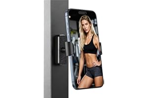 Aourxiv Magnetic Phone Holder for Gym, Powerful N52 Magnet Base, Multi-Angle Adjustable Magnetic Phone Holder Gym Accessories Compatible with All Smartphones 4-7", Nice Gifts for Gym Lovers