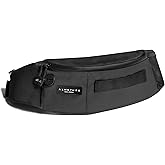ALMSTHRE Hip Pack - Midnight Black | Durable & Waterproof Fanny Pack for Cyclists | Adjustable Fit with Organized Storage | Recycled Ripstop Nylon for Biking, Hiking, and Everyday Carry