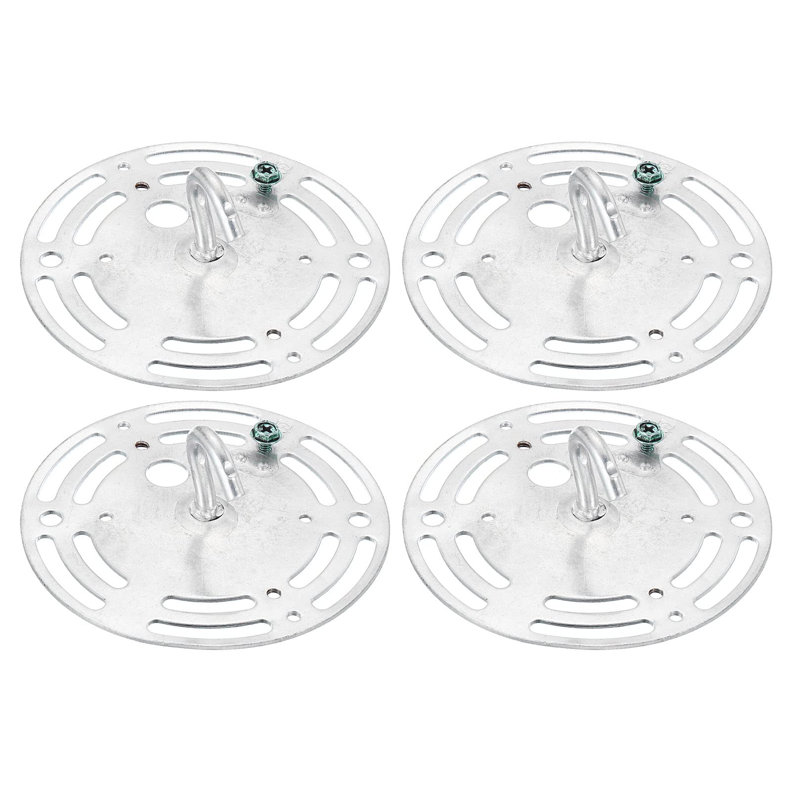 PATIKIL 4" Light Fixture Mounting Bracket, 4 Pack Light Crossbar Circle Mounting Bracket Universal Hook Lamp Fixture with Ground Screw for Chandelier Lamp