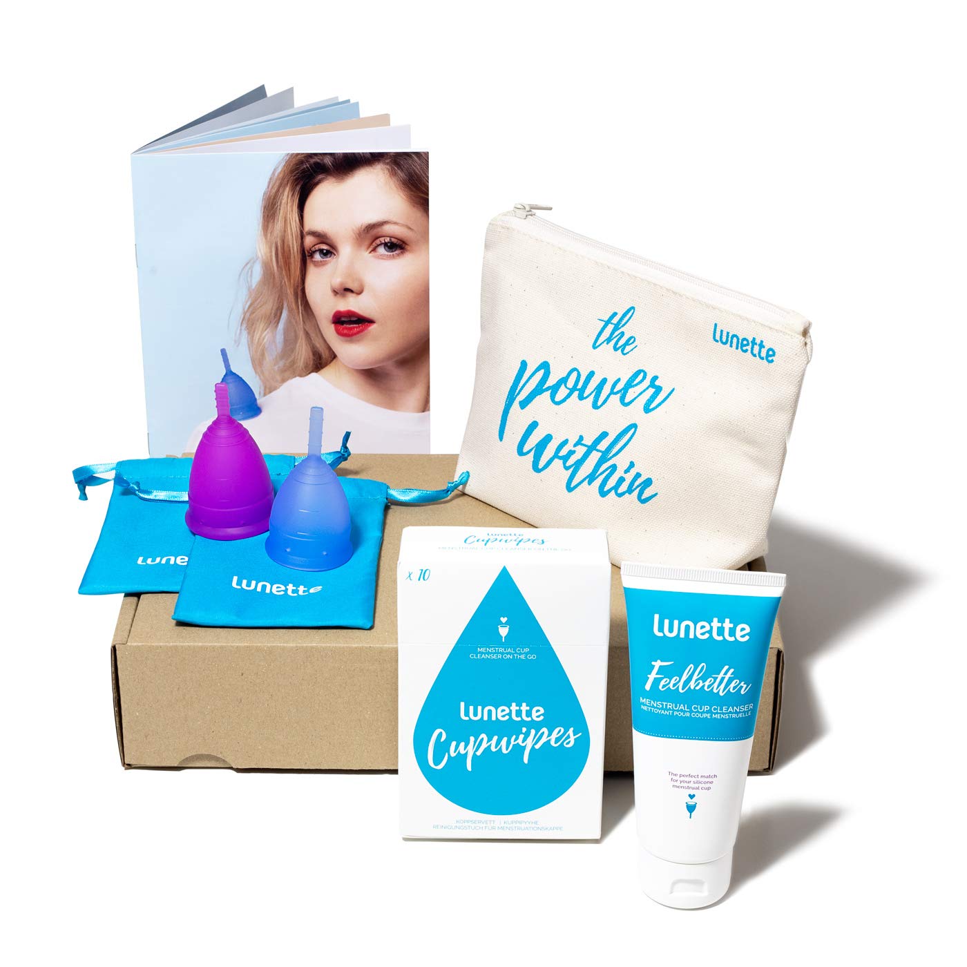 Menstrual Cup Kit - Reusable Model 1 & Model 2 Menstrual Cups + Cleansers (Complete KIT)