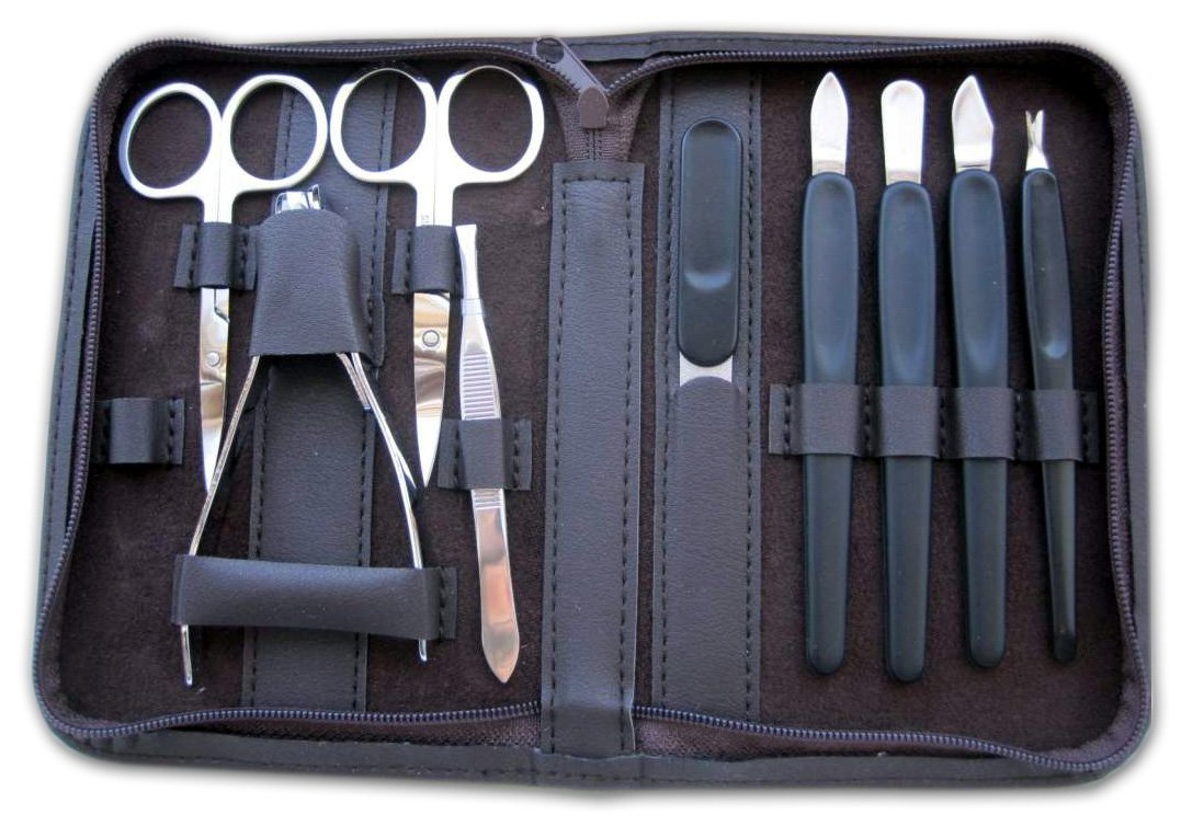 Clauss Manicure Case Real Leather Darkbrown